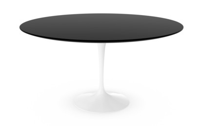 Saarinen Round Dining Table 137 cm|White|Laminate black