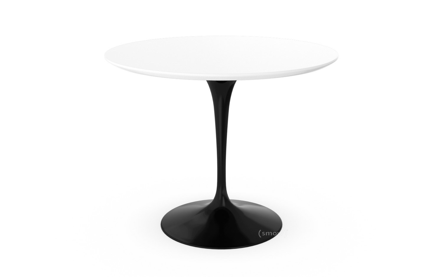 Knoll International Saarinen Round Dining Table 91 Cm Black Laminate White By Eero 1955 1957 Designer Furniture Smow Com Saarinen Round Dining Table, Round Laminate Dining Table