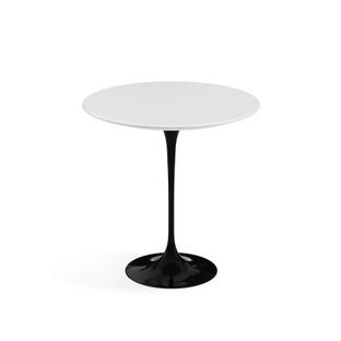 Saarinen Round Side Table 51 cm|Black|Laminate white
