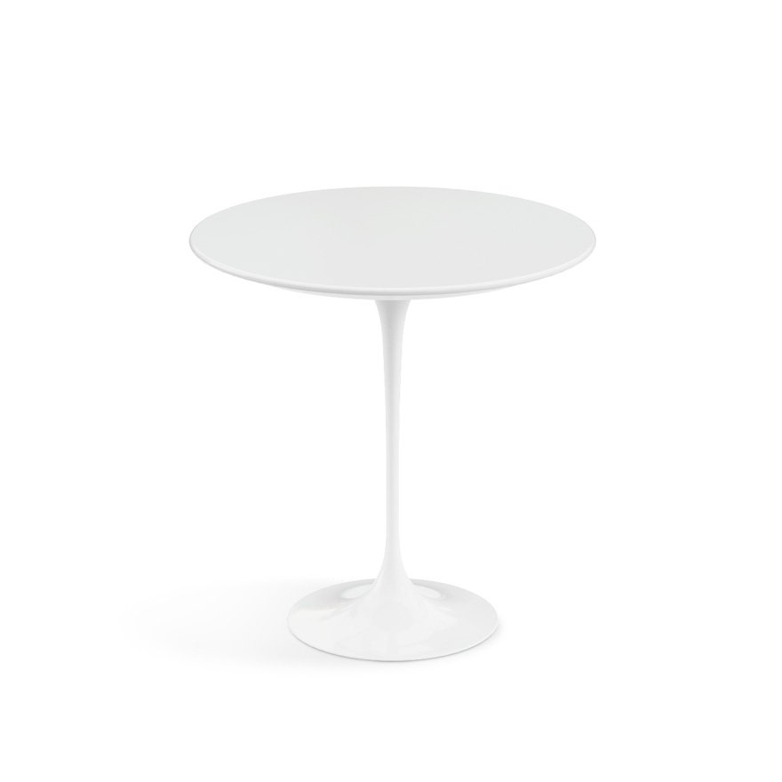 Knoll International Saarinen Round Side Table 51 Cm White Laminate By Eero 1955 1957 Designer Furniture Smow Com Saarinen Round Side Table, Saarinen Round Coffee Table