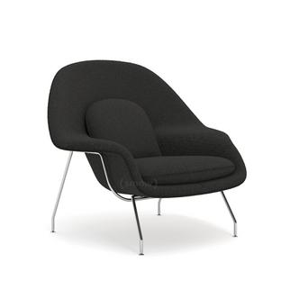 Womb chair Middle (H 79cm / W 89cm / D 79cm)|Fabric Curly - Dark grey
