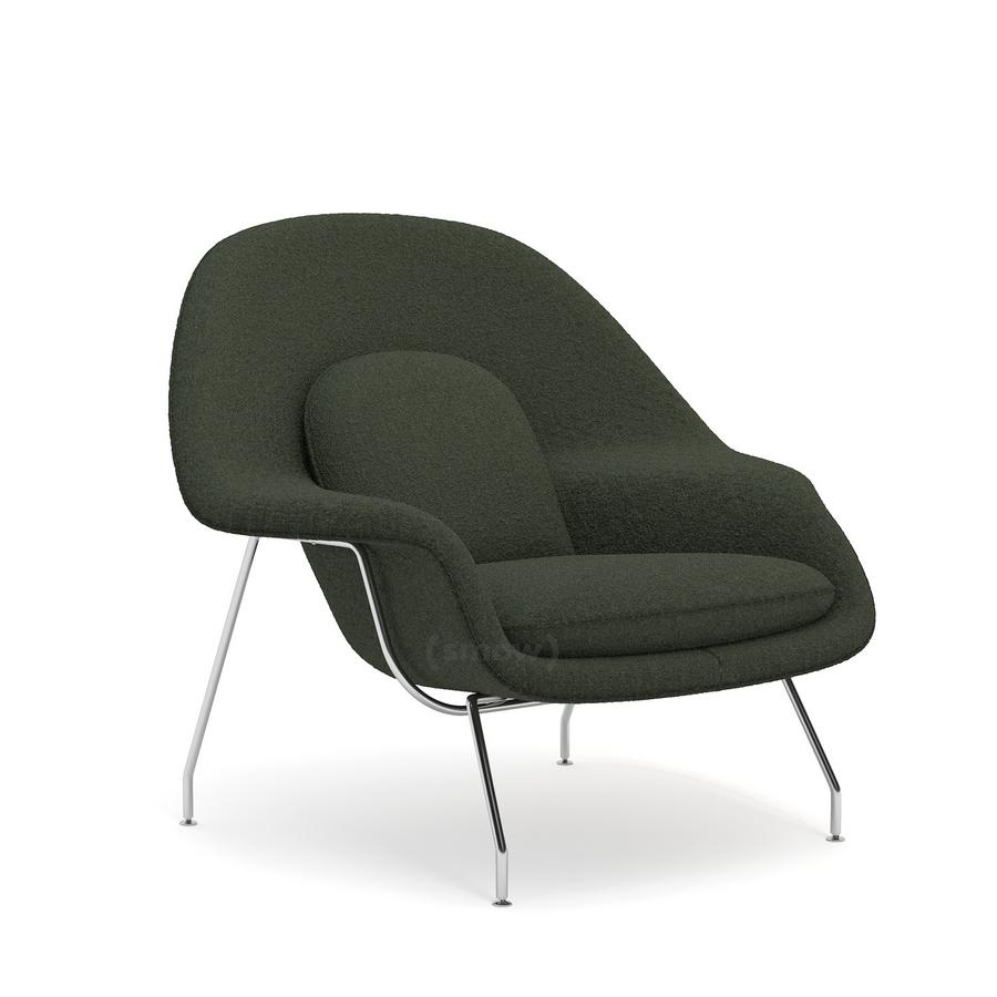 Womb chair Middle H 79cm W 89cm D 79cm Fabric Curly