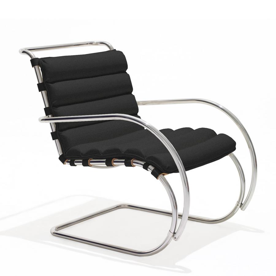 Knoll International Mr Lounge Chair Bauhaus Edition Bellagio Black By Ludwig Mies Van Der Rohe 1929 Designer Furniture By Smow Com