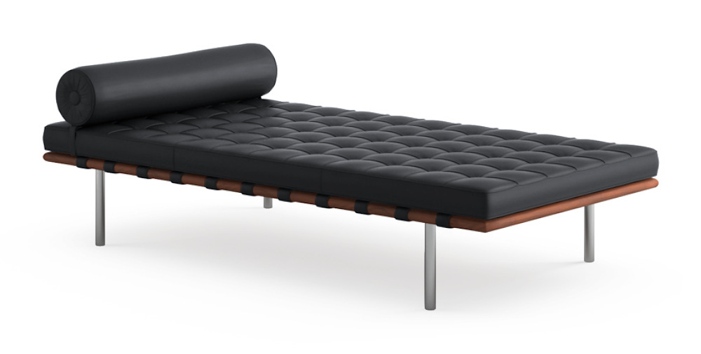 Knoll International Barcelona Relax Day, Leather Daybed With Pop Up Trundle Bed