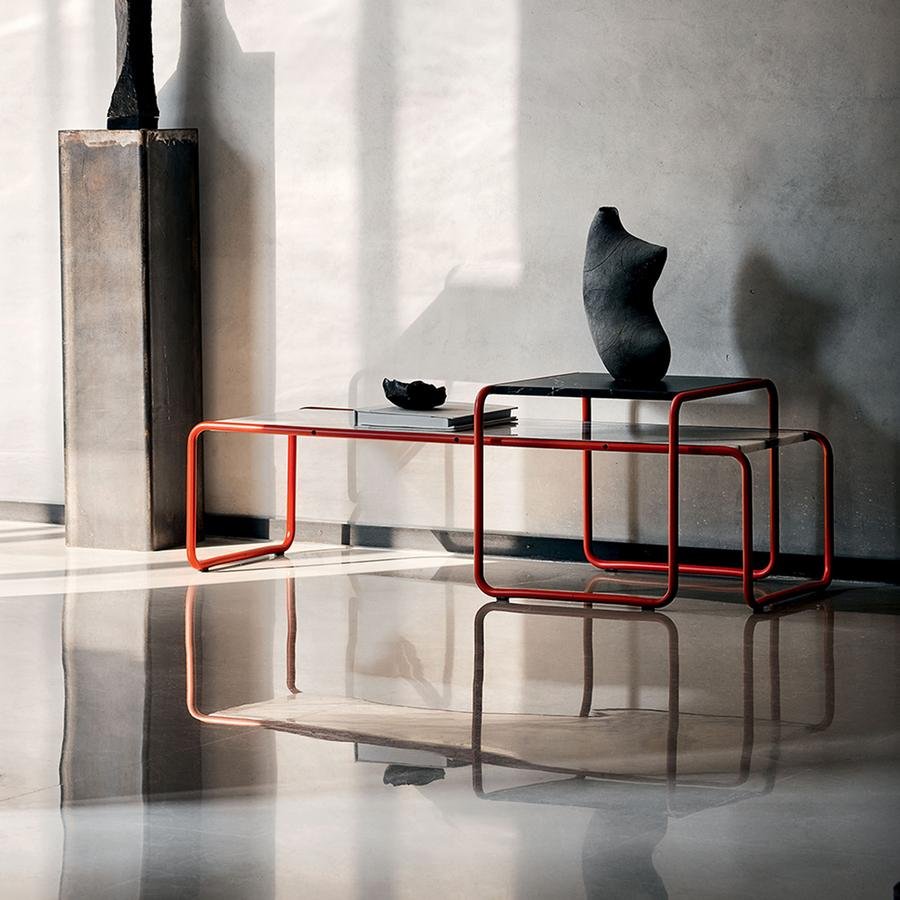 ★Marcel Breuer リプロダクト サイドテーブル Laccio 黒 Knoll Marcel Breuer - Laccio Side Table