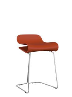 BCN Stool red coral|Chrome-plated Steel