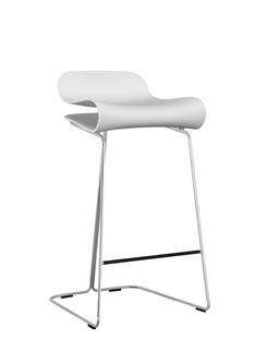 BCN Bar Stool White|Chrome-plated Steel|Kitchen version: 67 cm