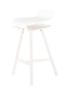 BCN Bar Stool Wood White|Beech, Shell Colour