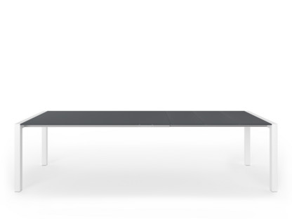 Sushi Dining Table Fenix Bromo grey with same colour edge|L 177-288 x W 90 cm|Aluminium with white lacquer