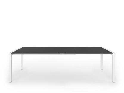 Sushi Dining Table Fenix black with black edge|L 177-271 x W 100 cm|Aluminium with white lacquer