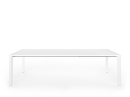 Sushi Dining Table Fenix white with same color edge|L 177-271 x W 100 cm|Aluminium with white lacquer
