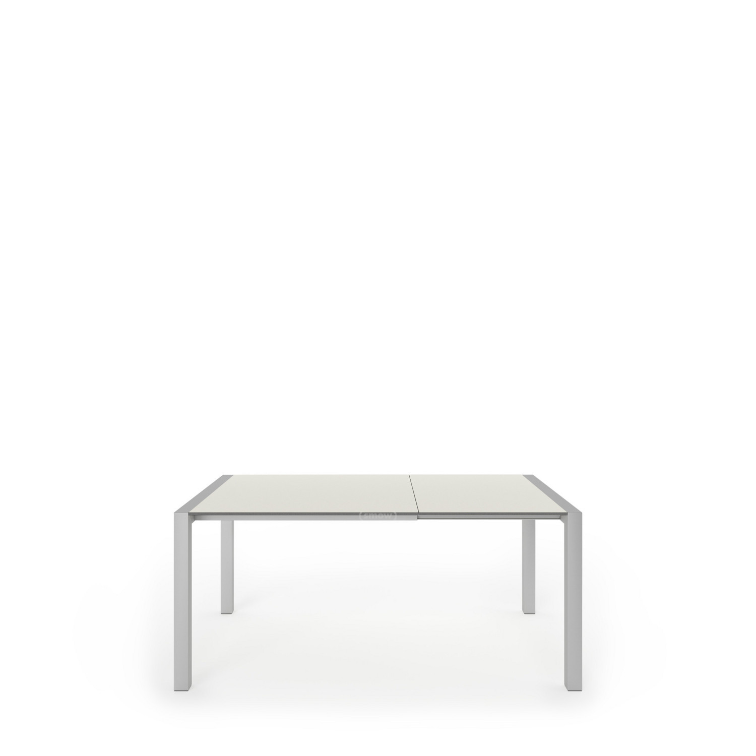 Kristalia Sushi Dining Table Laminate Sand Grey L 100 170 X W 100 Cm Anodised Aluminium By Bartoli Design Designer Furniture By Smow Com