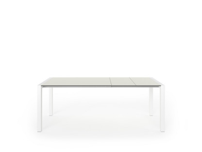 Sushi Dining Table Laminate sand grey|L 125-205 x W 80 cm|Aluminium with white lacquer