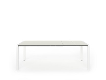 Sushi Dining Table Laminate sand grey|L 150-224 x W 90 cm|Aluminium with white lacquer