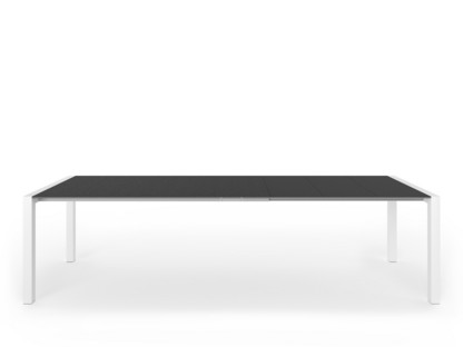 Sushi Dining Table Laminate black|L 177-288 x W 90 cm|Aluminium with white lacquer