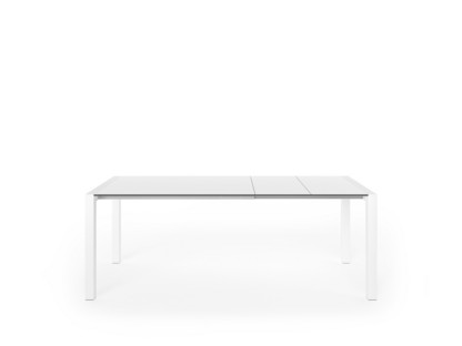 Sushi Dining Table Laminate white|L 125-205 x W 80 cm|Aluminium with white lacquer