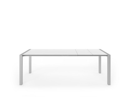 Sushi Dining Table Laminate white|L 150-224 x W 90 cm|Anodised Aluminium