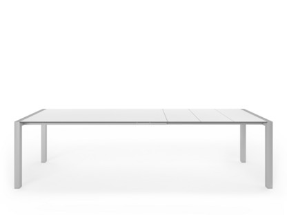 Sushi Dining Table Laminate white|L 177-288 x W 90 cm|Anodised Aluminium