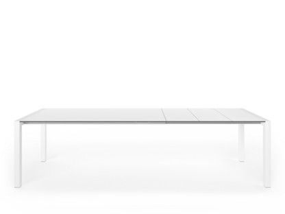 Sushi Dining Table Laminate white|L 177-288 x W 90 cm|Aluminium with white lacquer