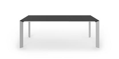 Nori dining table Fenix black with black edge|L 139-214 x W 90 cm|Anodised Aluminium
