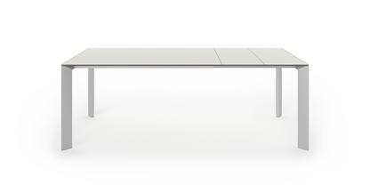 Nori dining table Laminate sand grey|L 139-214 x W 90 cm|Anodised Aluminium