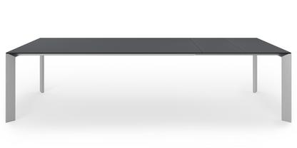 Nori dining table Fenix Bromo grey with black edge|L 209-303 x W 100 cm|Anodised Aluminium