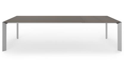 Nori dining table Fenix London grey with same colour edge|L 209-303 x W 100 cm|Anodised Aluminium