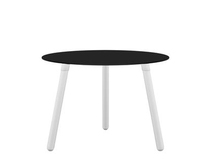 BCN Side Table Laminate black|White varnished beech|H 45 x ø 65 cm