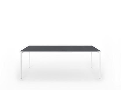 Maki Dining Table L 139-214 x W 90 cm|Fenix London grey with same colour edge|Aluminium with white lacquer