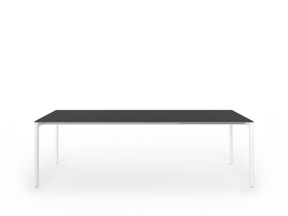 Maki Dining Table L 166-246 x W 80 cm|Laminate black|Aluminium with white lacquer