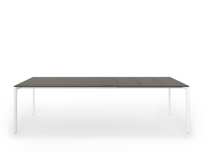 Maki Dining Table L 166-278 x W 90 cm|Fenix Bromo grey with black edge|Aluminium with white lacquer