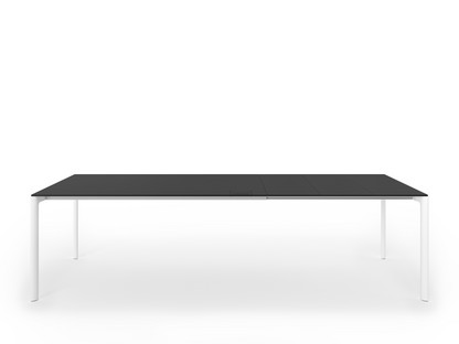 Maki Dining Table L 166-278 x W 90 cm|Fenix black with black edge|Aluminium with white lacquer