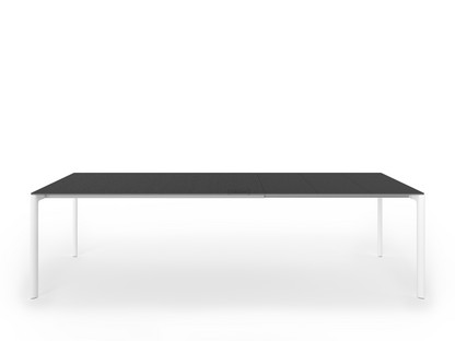 Maki Dining Table L 166-278 x W 90 cm|Laminate black|Aluminium with white lacquer