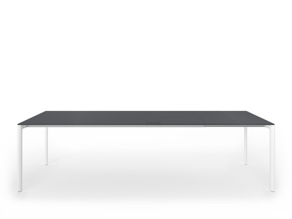 Maki Dining Table L 209-283 x W 90 cm|Fenix London grey with same colour edge|Aluminium with white lacquer