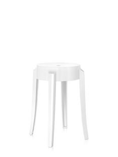 Charles Ghost Base 39 x Seat 26,5 x Height 46|Opaque|Shining white