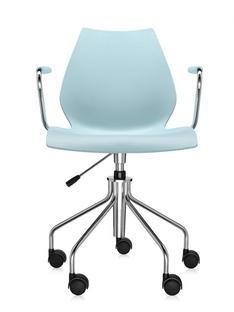 Maui Swivel Chair With armrests|Light blue