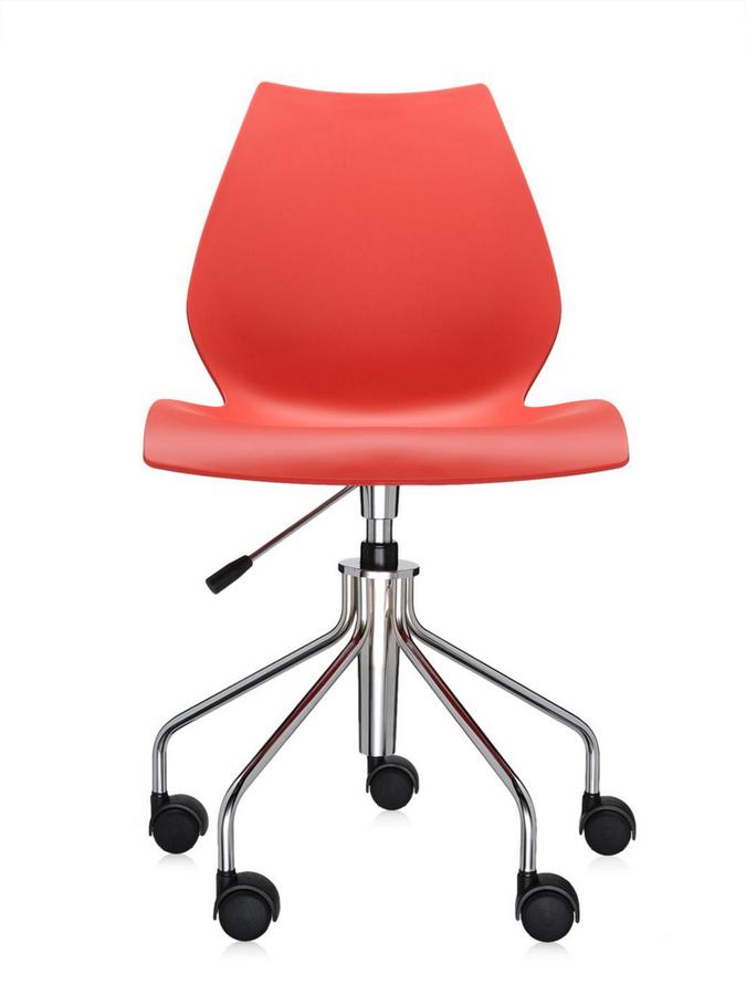 Kartell Maui Swivel Chair Without, Red Swivel Chair Uk