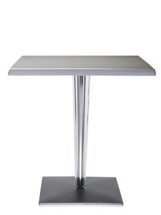 TopTop Dining Table Small Rectangular H 72 x W 70 x L 70 cm|Scratch-resistant Werzalit|Aluminium