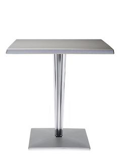 TopTop Dining Table Small Rectangular H 72 x W 70 x L 70 cm|Scratch-resistant Werzalit|Aluminium