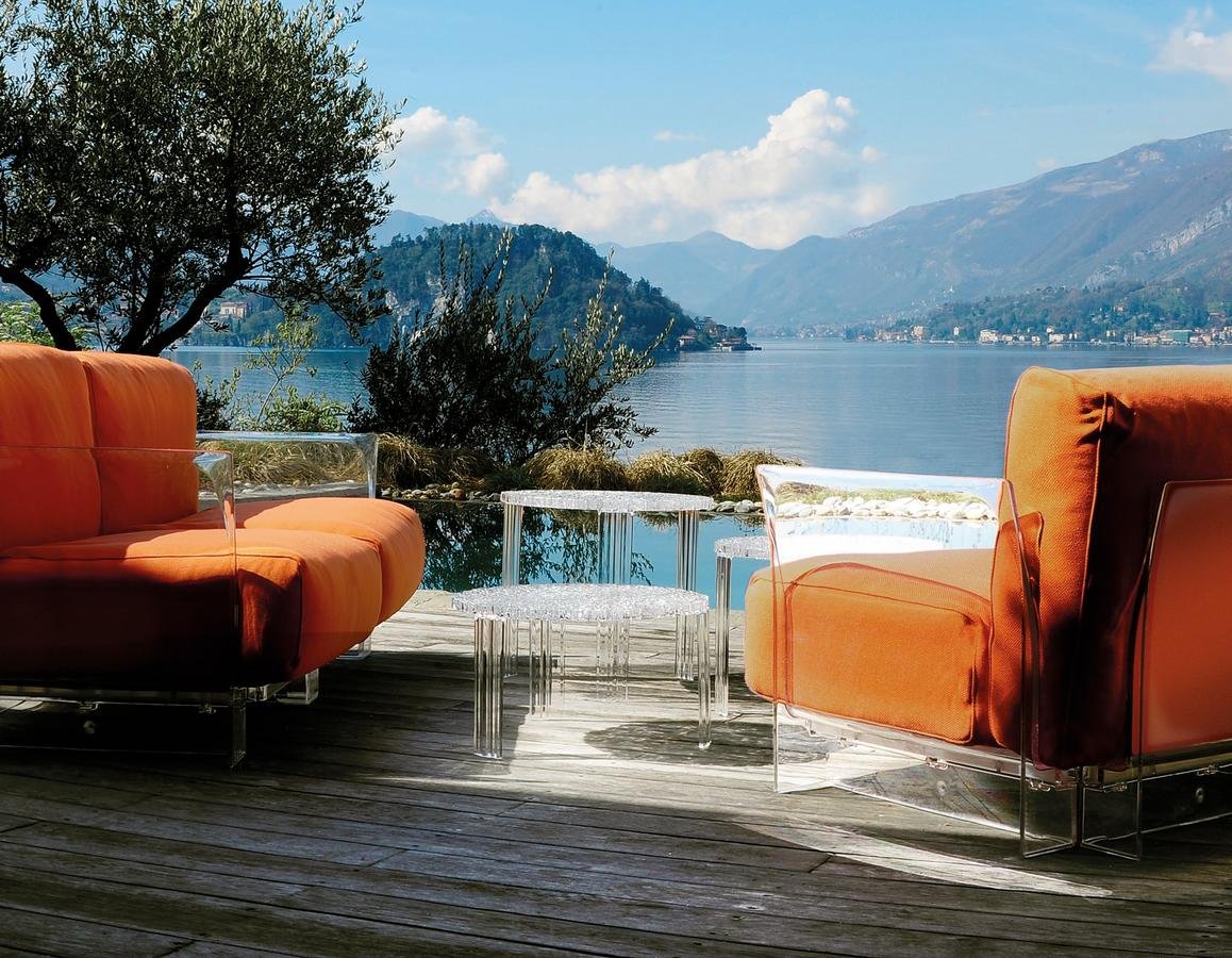 T-Table, 44 cm, Transparent, Clear glass | Kartell | Side