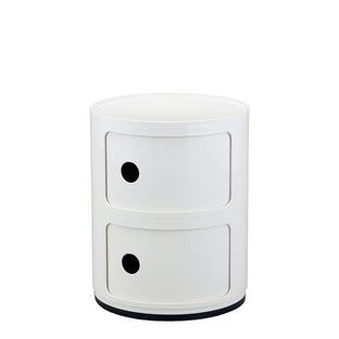 Componibili Round - 2 Compartments White