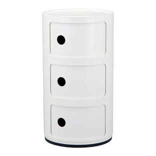 Componibili Round - 3 Compartments White