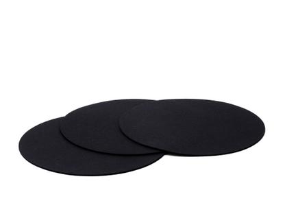 Felt Coasters for Componibili Set of 3|Round, ø 30 cm|Black