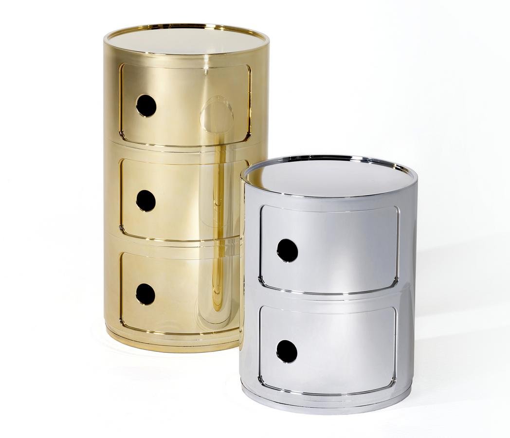 Kartell Componibili Metallic By Anna Castelli Ferrieri - Click Here For More Images kartell componibili metallic by anna castelli ferrieri - click here for more images