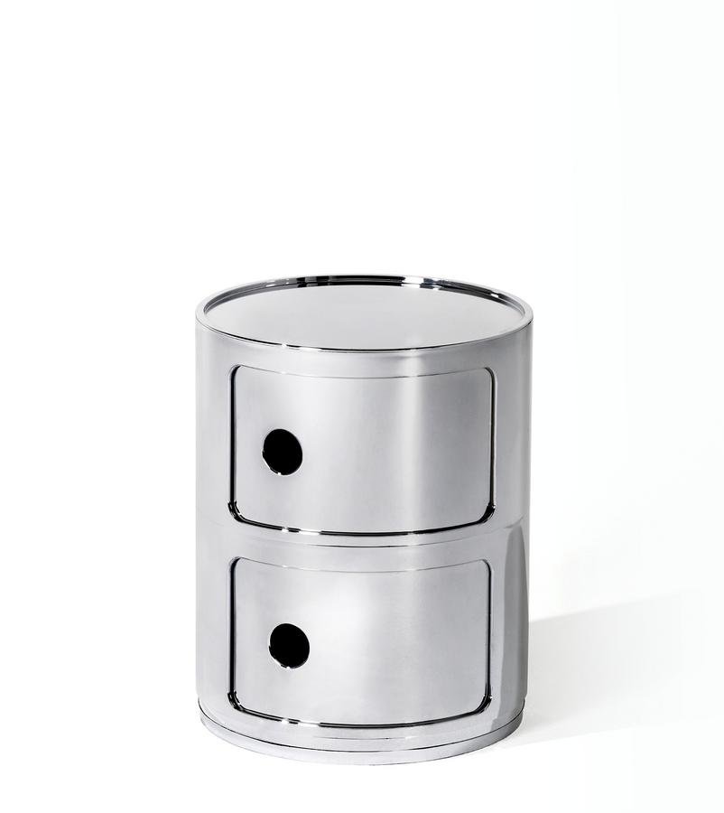 kartell - カルテル　コンポニビリ　kartell componebili chrome Componibili Metallic, 3 Compartments, Chrome | Kartell