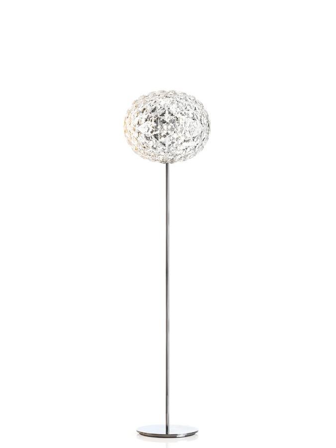 silver standing lamp