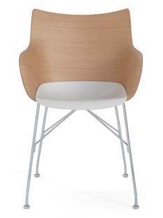 Q/Wood Light beech / white seat|Chrome