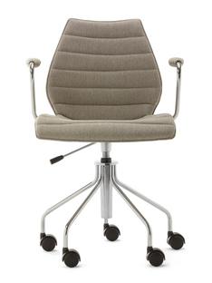 Maui Soft Swivel Chair Beige|Chrome
