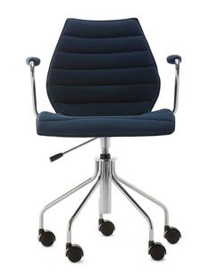 Maui Soft Swivel Chair Blue|Chrome