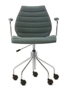 Maui Soft Swivel Chair Green|Chrome